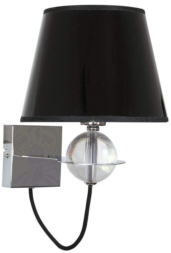 Lampa kinkiet TESORO 1x40w e14 czarny złoty srodek