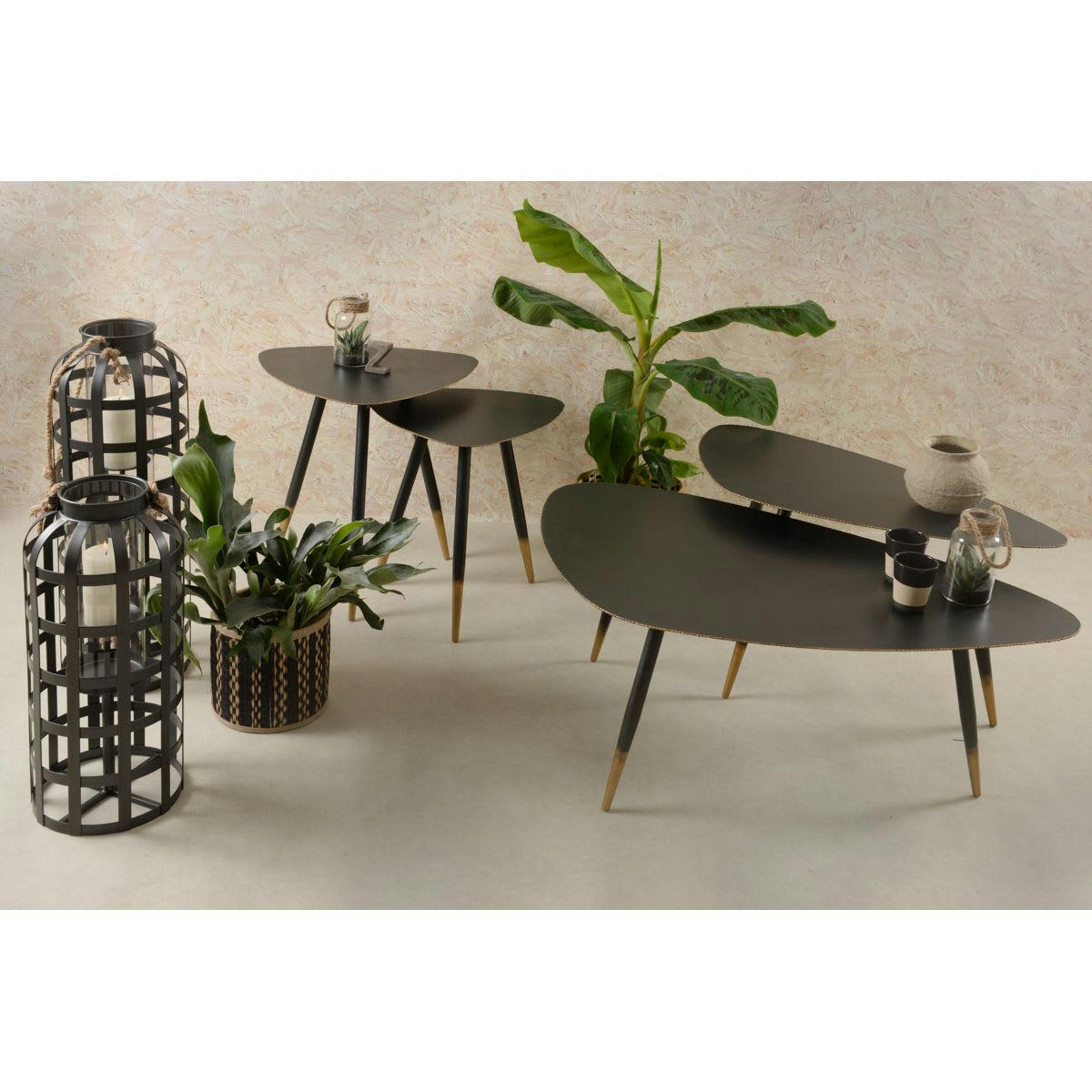 RIKKE - Bout de canapé 45 cm en métal