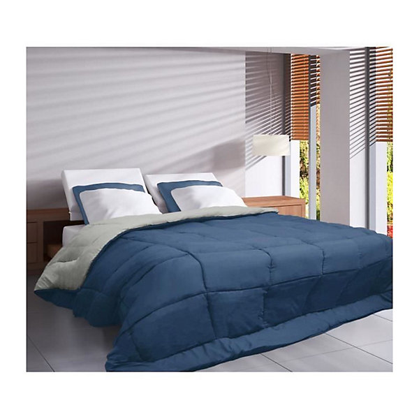 Couette Microfibre 400g/m² CALGARY Petrole &Mastic 140x200cm