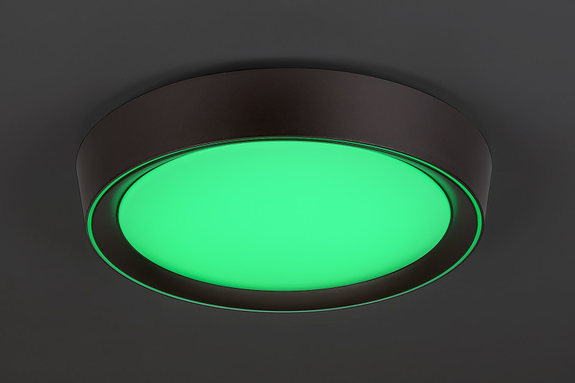 Plafon Mokka z pilotem okrągły brązowy LED 1x24W 41cm 2000lm IP20 Rabalux