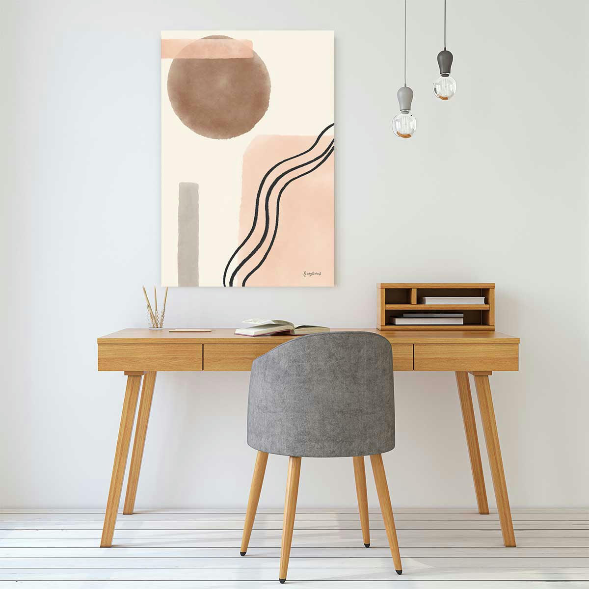 - Tableau Graphisme inspiration 50's imprimé sur toile 30x45cm