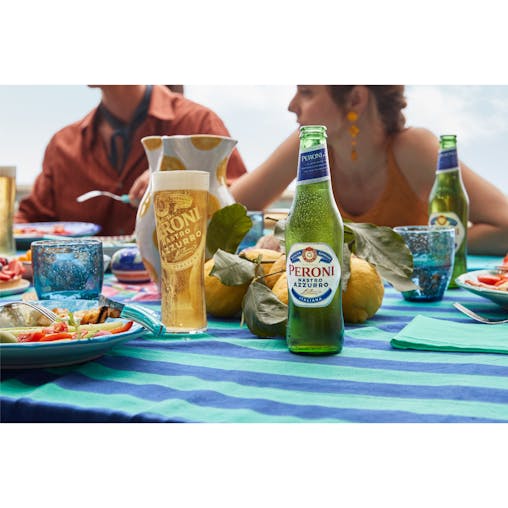 Peroni Nastro Azzurro 3.5%, Low Carb Beer, Light & Crisp, Mid-Strength Beer, 3.5% ABV, 330mL (Case of 24 Bottles)