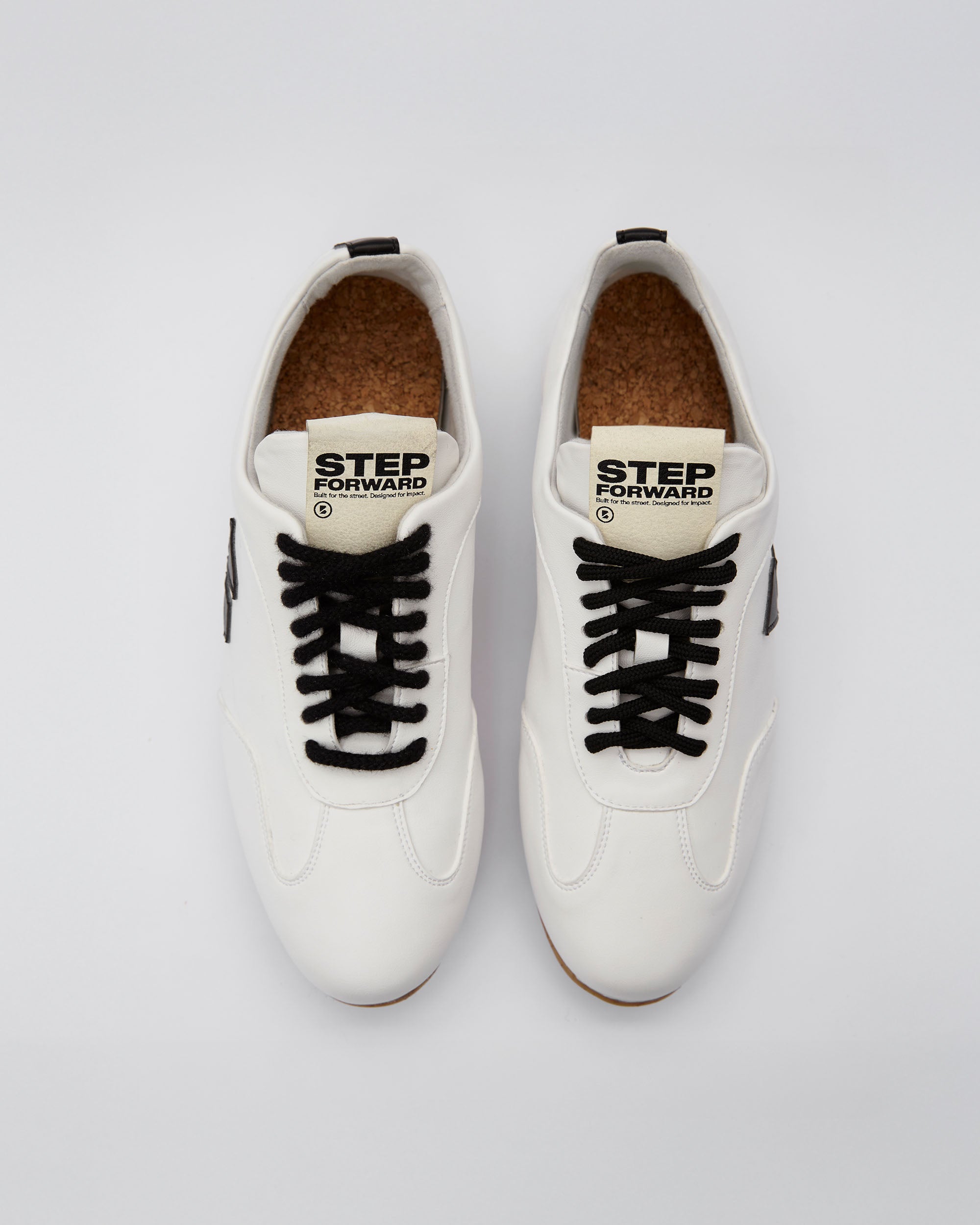 BOHEMA - Racer Sneakers Białe, ze skóry roślinnej, polska rodzinna marka - outlet