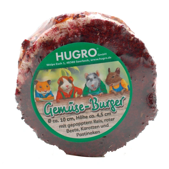 Nagersnack »Burger«, 140 g, Reis/rote Beete/Karotte/Pastinake