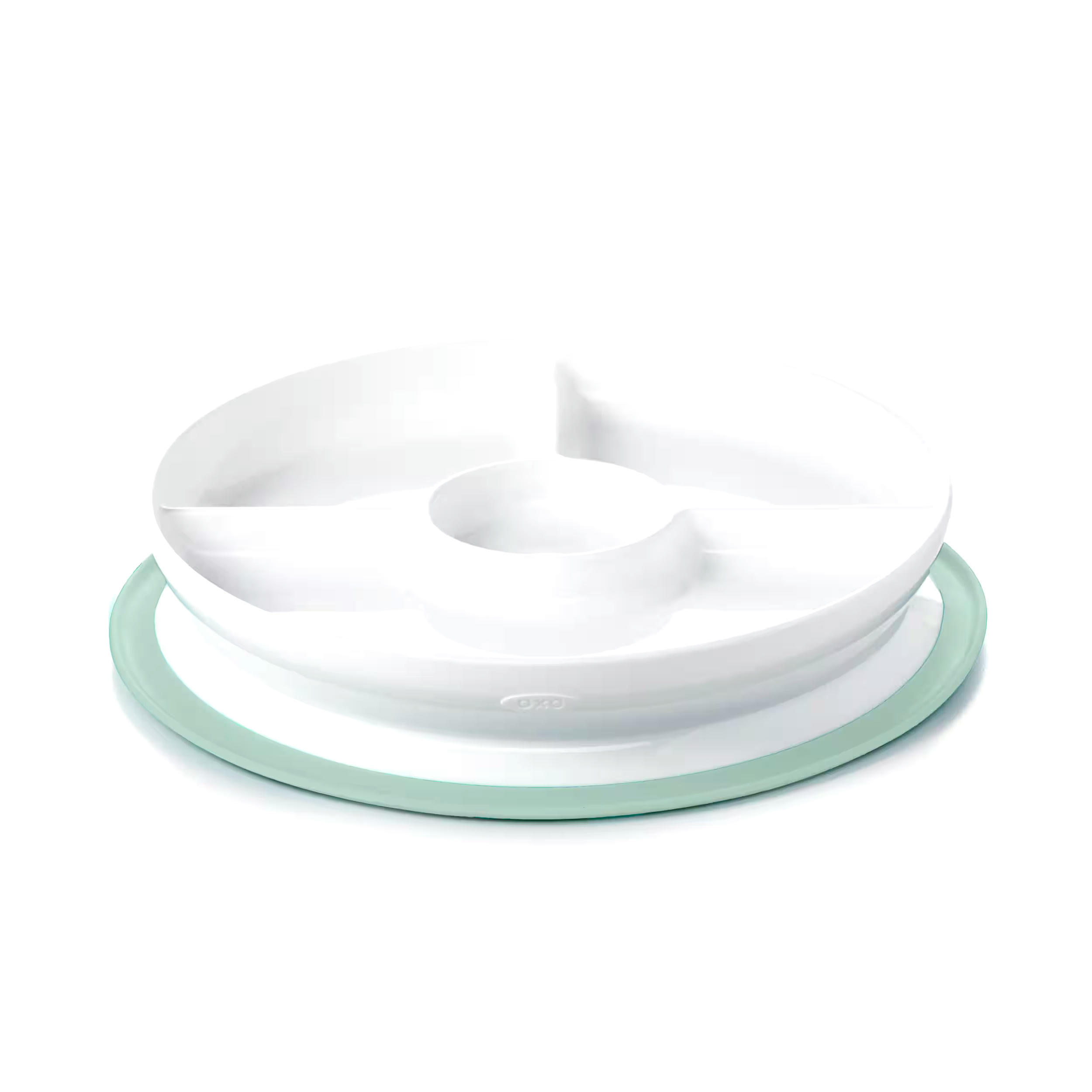OXO Tot Stick &Stay Divided Plate, Opal