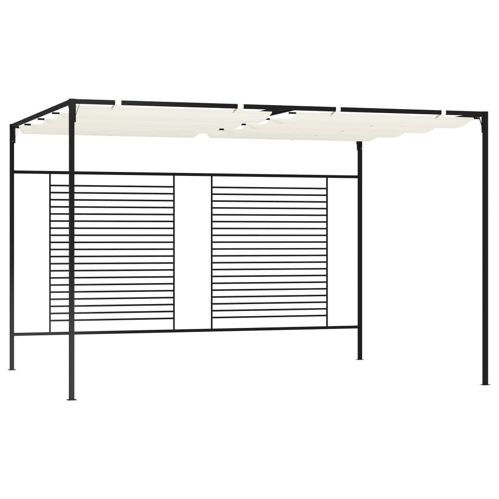 Altana Ogrodowa Kremowa Ze Zwijanym Dachem Pergola Zadaszenie 3x4x2,3m