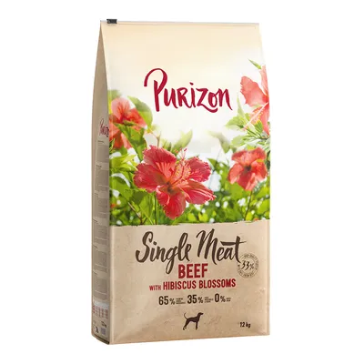 Purizon Single Meat Adult Dog - Grain-Free Beef with Hibiscus Blossoms