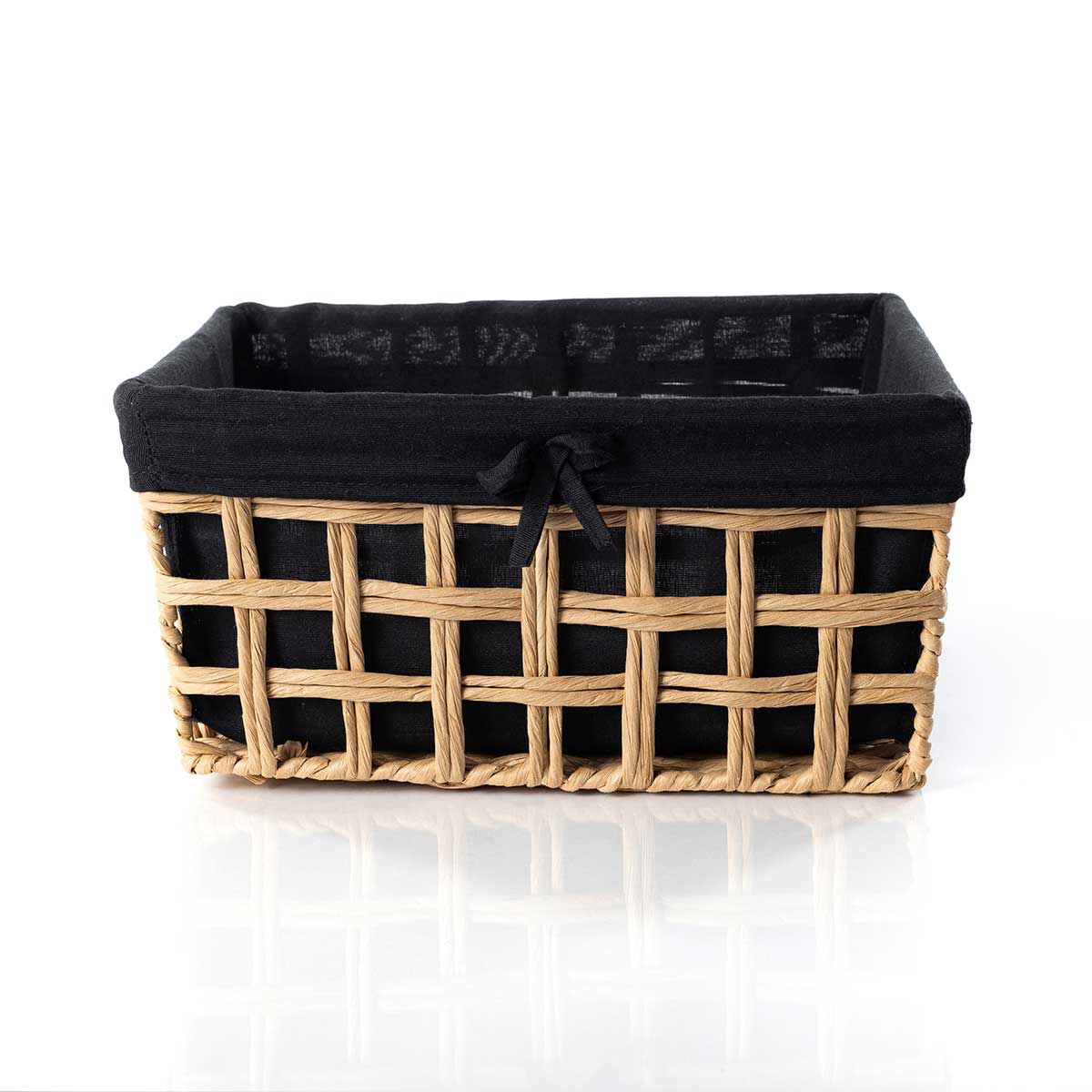 Cesto wc preto e bege 28x35cm