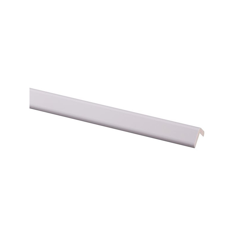 Cornière d'angle en pin blanche 240 x 2 x 2 cm