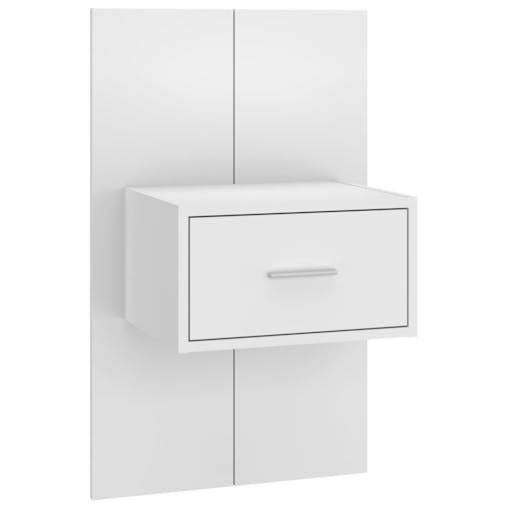 NNEVL Wall-mounted Bedside Cabinets 2 pcs High Gloss White