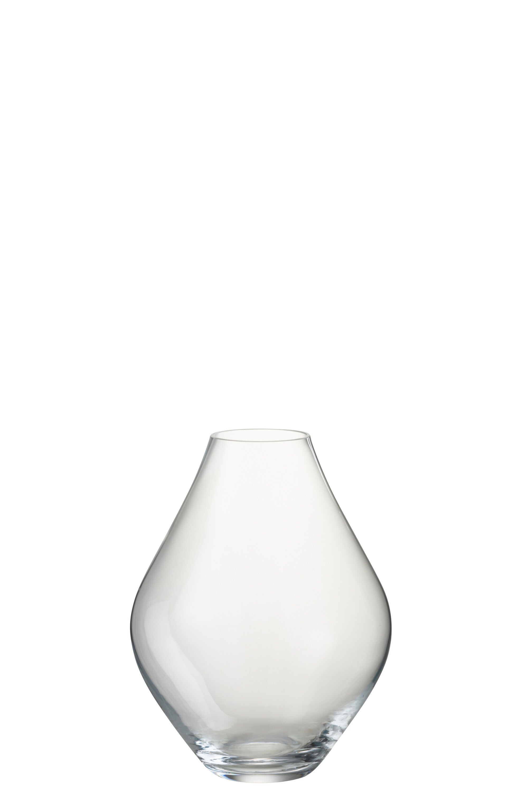 J-Line vaas Abby - glas - transparant - large - 28 cm hoog
