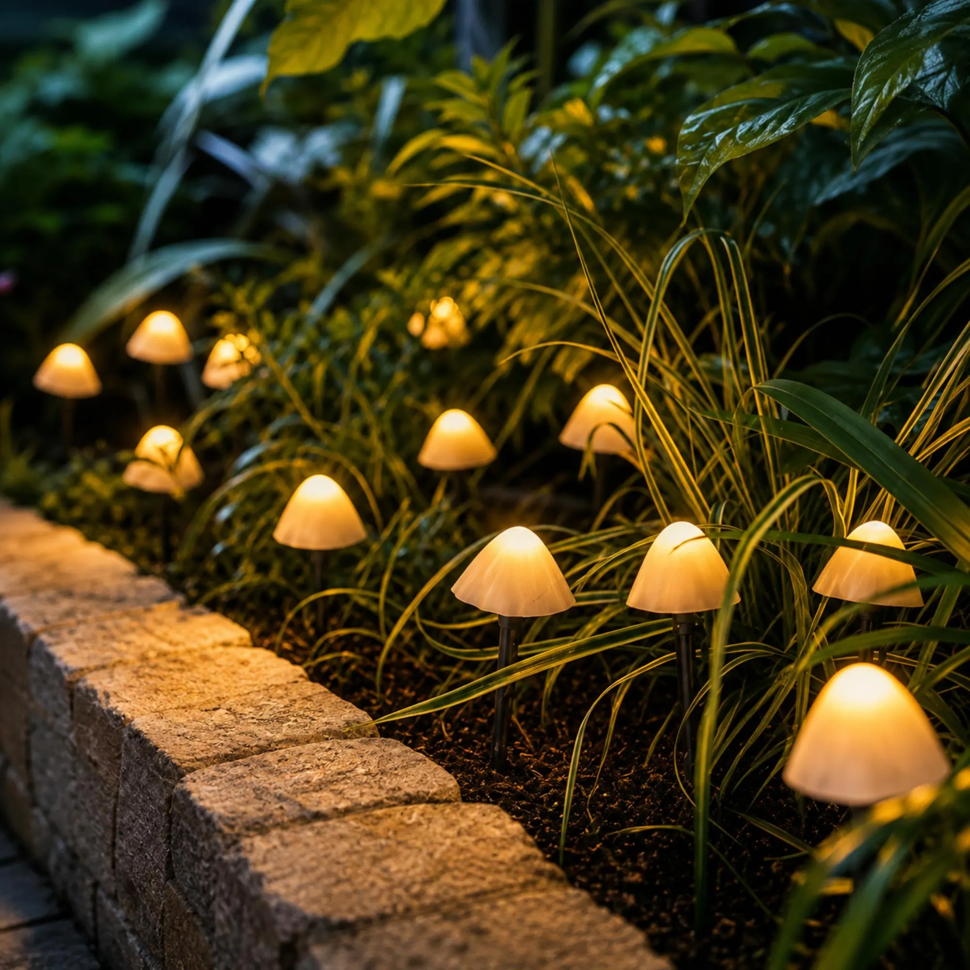 Solar Mushroom Garden Lights, Outdoor Stake Lights, Fairy Garden Decor, Lawn Pathway Lighting, Waterproof Yard Lights, Patio Decor