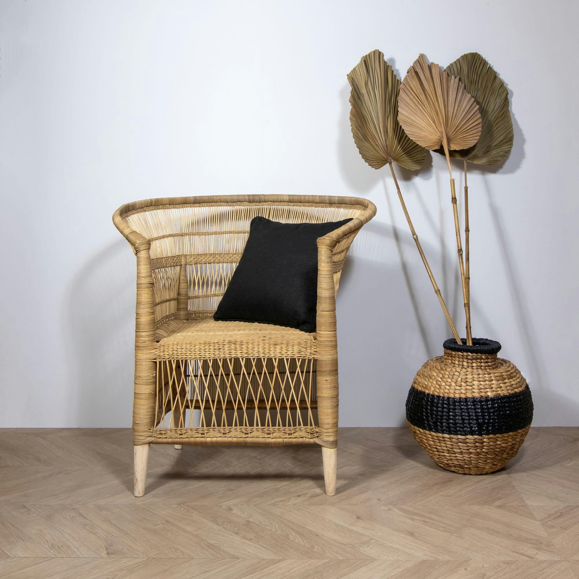 ZOMBA - Fauteuil traditionnel du Malawi en rotin