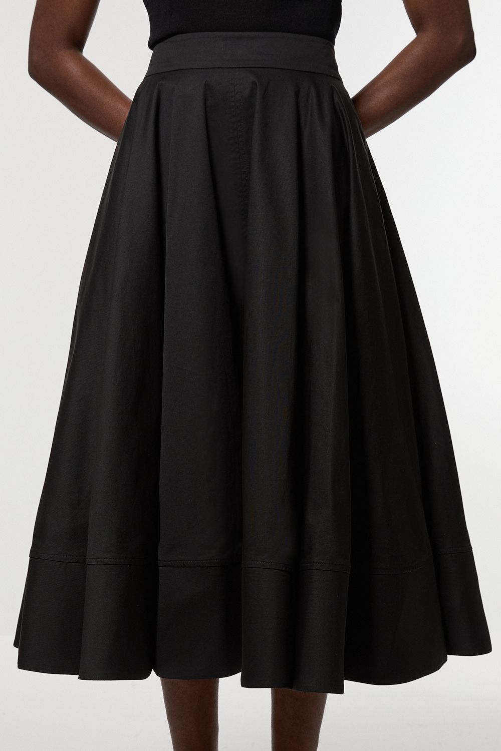KarenMillen Cotton Tailored Full Skirt