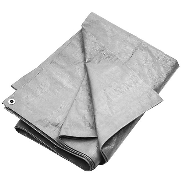 Bâche 180 g m² 3x4 m Gris PEHD