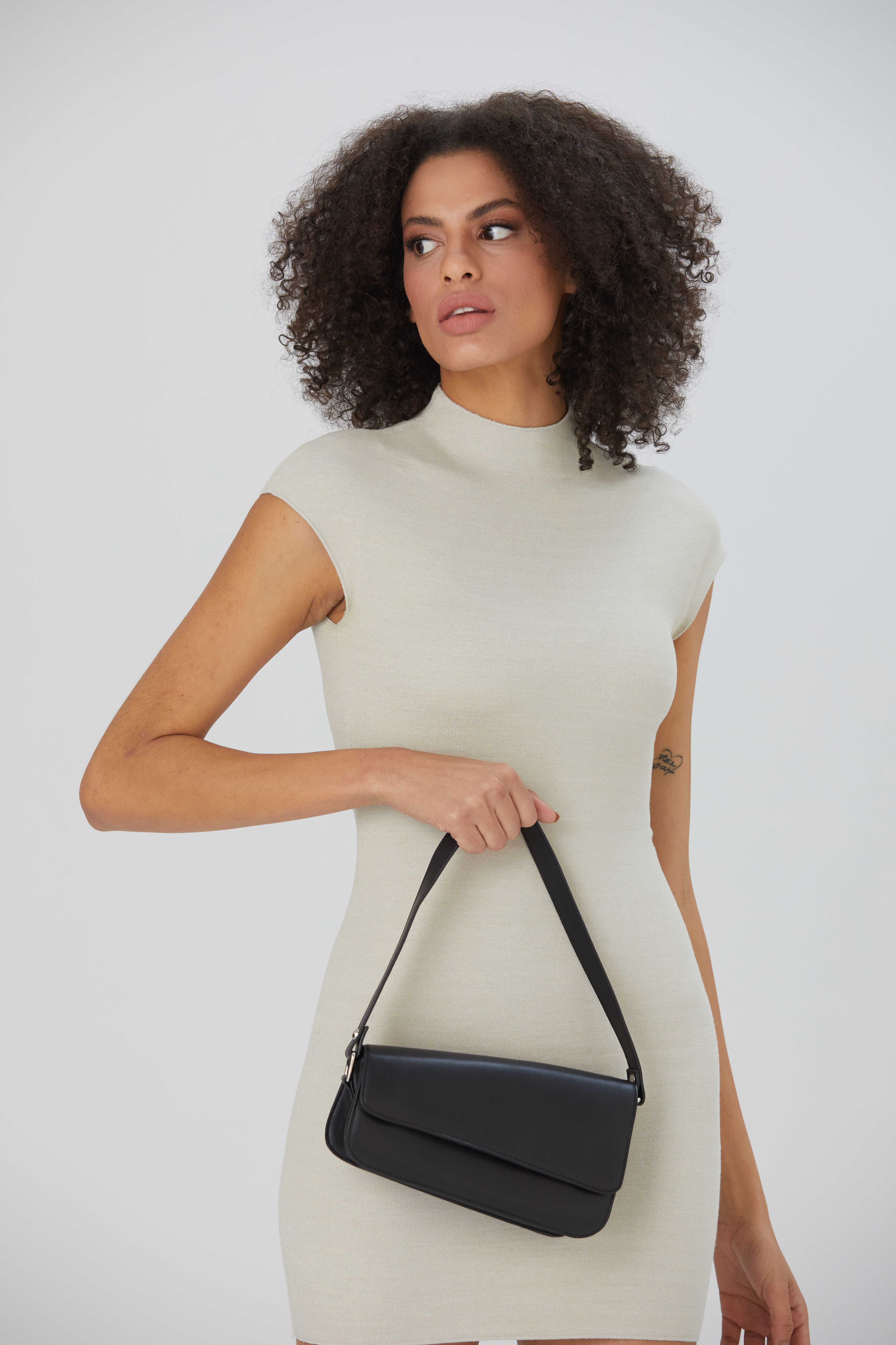 Belissh Asymmetric Pu Leather Shoulder Bag