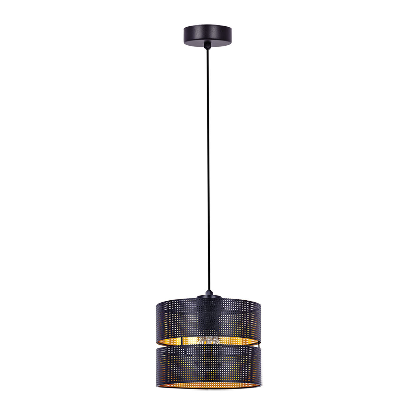 Lampa wisząca czarno-złota COSMO 1xE27x40W wym: 100x20x20 cm Kaja