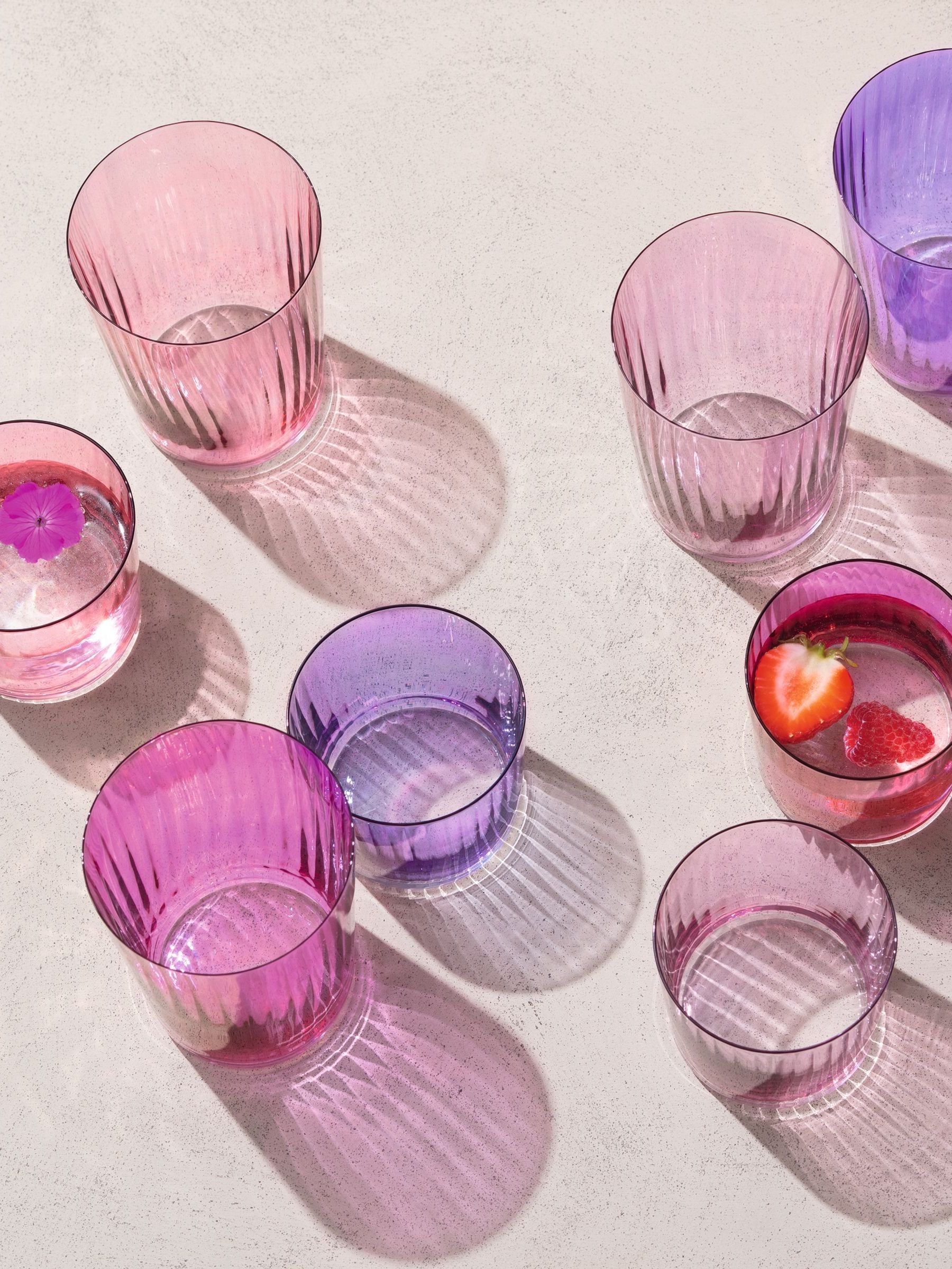 LSA International Set of 4 Garnet Gems Tumblers 560ml Assorted
