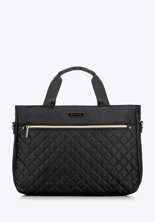 Torba na laptopa 14'' biznesowa z pikowaniem czarna