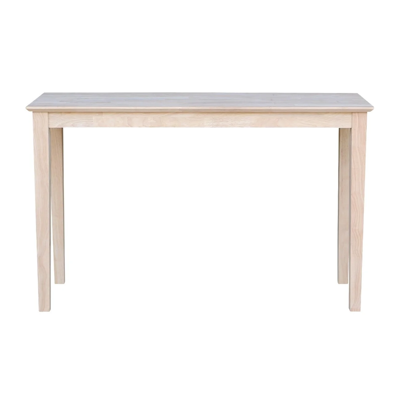 Unfinished Solid Parawood Shaker Console Table