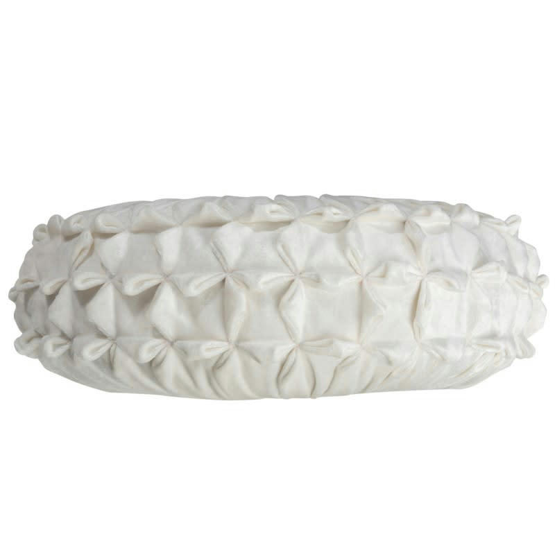 VIVA - Coussin rond polyester blanc D45cm