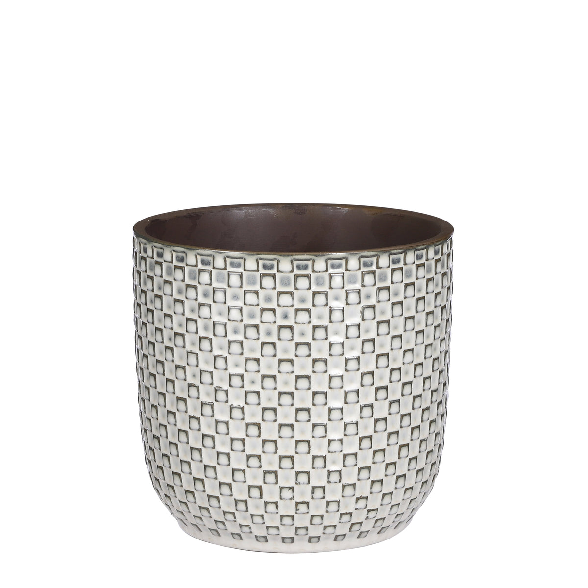Mica Decorations Daan Bloempot - H18 x Ø19 cm - Wit