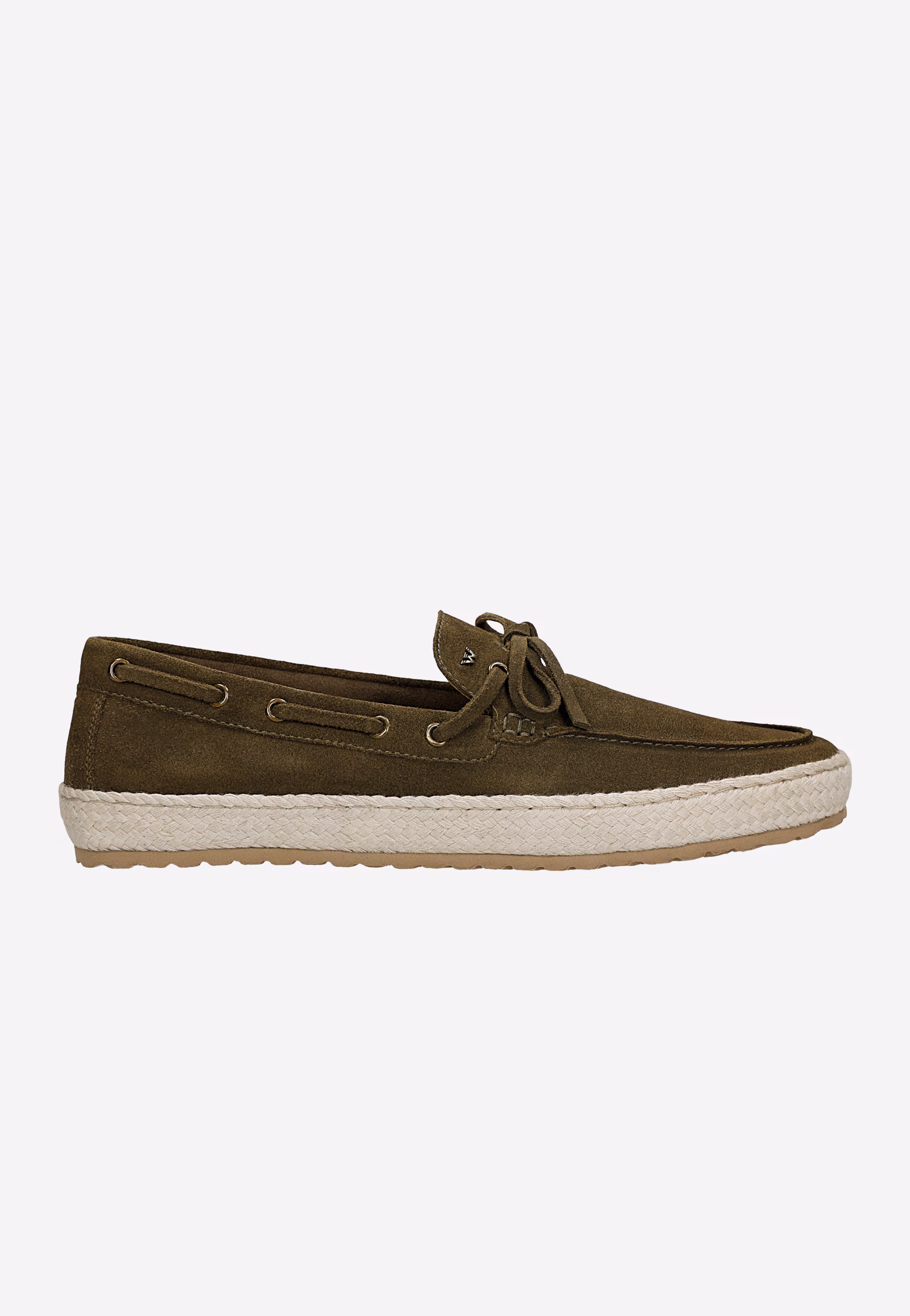 Ciemnozielone espadryle męskie typu boat shoes