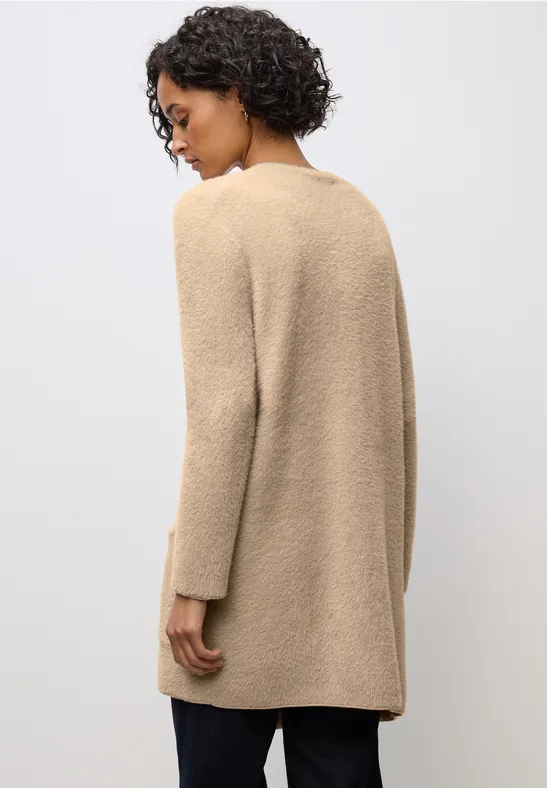 Langer Federgarn Cardigan