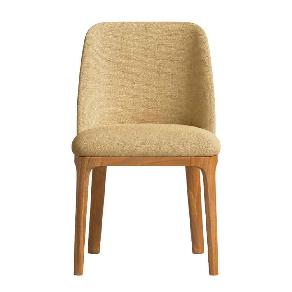 ALANA - Chaise fabriqué à la main en couleur moutarde