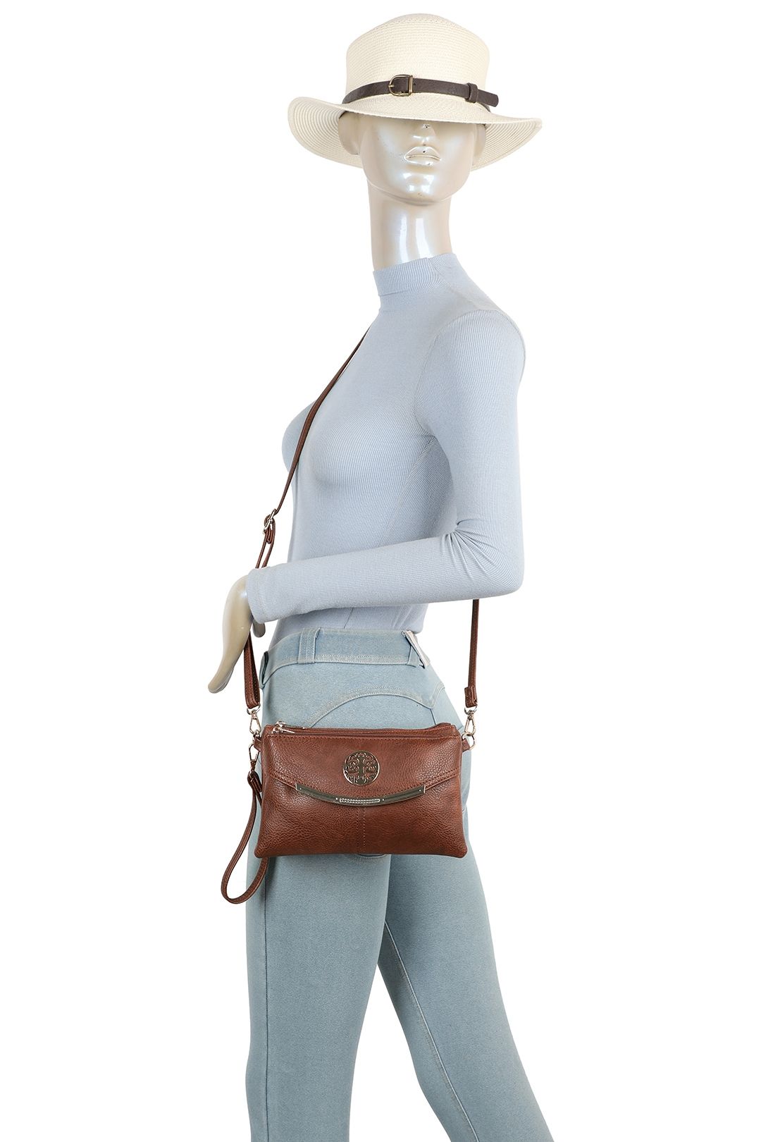 Fontanella Fashion Noveau Triple Compartment Crossbody Bag