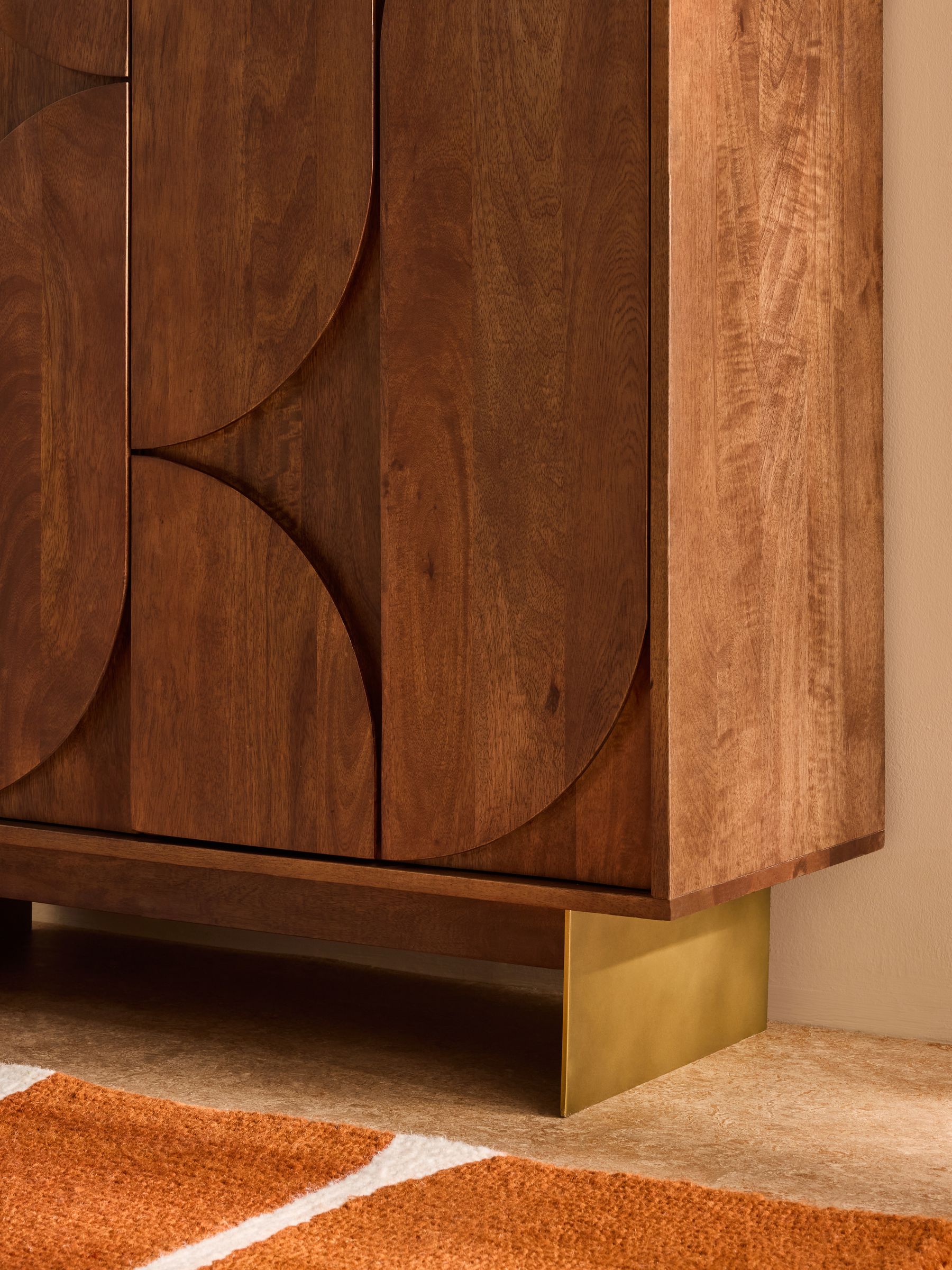 Keala Tall Sideboard in Dark Mango Wood