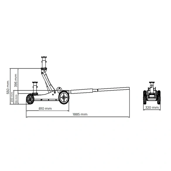 Wagenheber »OWH3.0«, rot, max. 3000kg