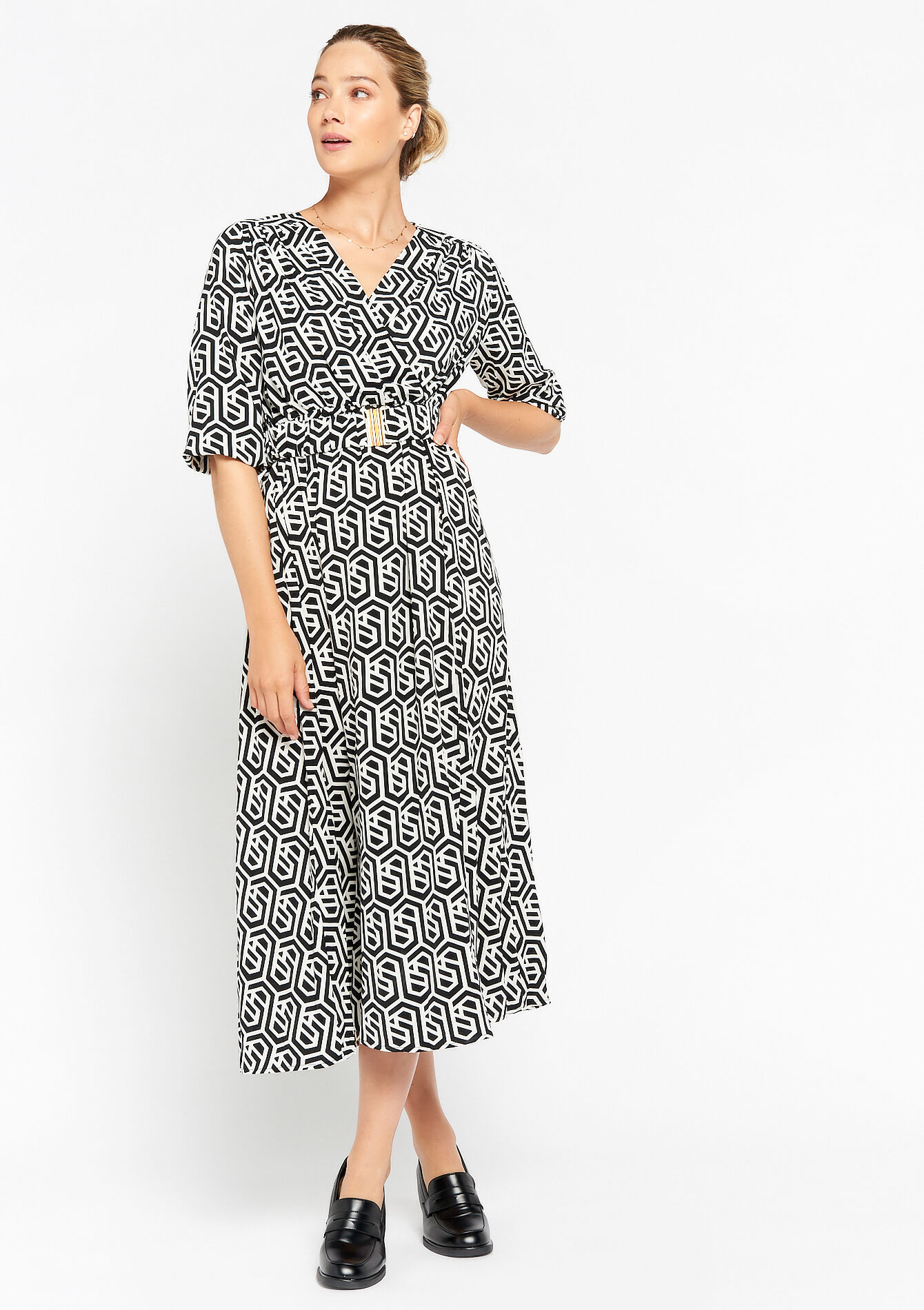 Maxi-jurk met grafische print