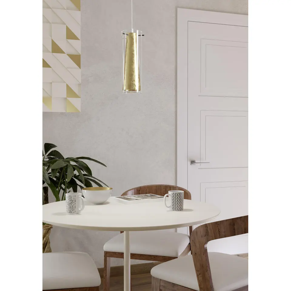 EGLO Pinto Gold Hanglamp - E27 - &Oslash; 18 cm - Zwart