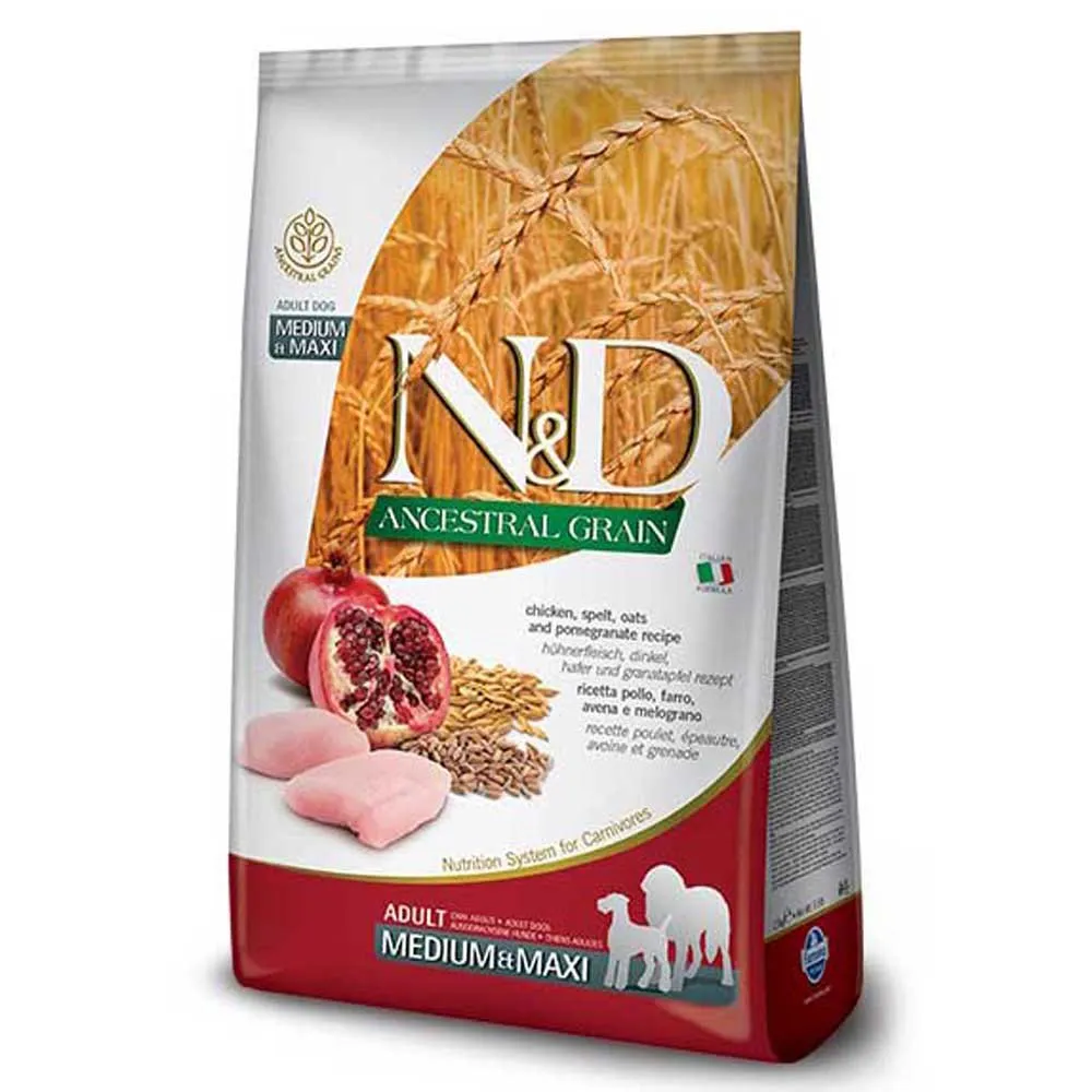 Farmina Adult Ancestral Grain Canine Chicken And Pomegranate Dog Food 12kg