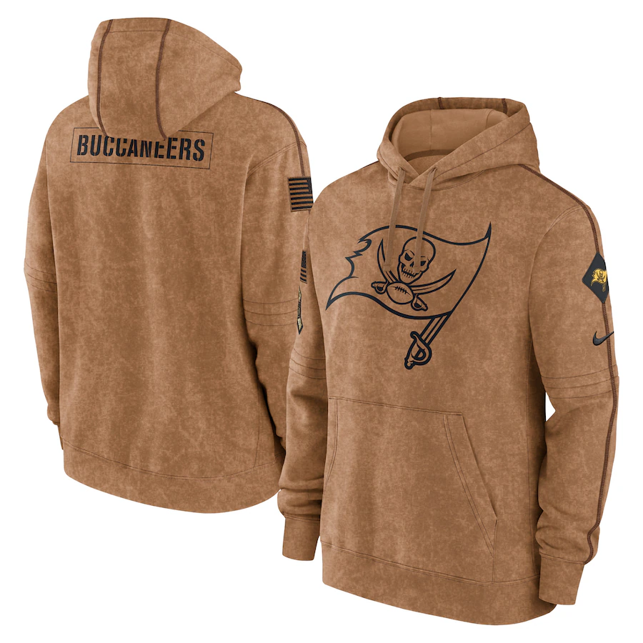 Tampa Bay Buccaneers Men's Nike Brown 2023 Salute To Service Club Pullover Hoodie