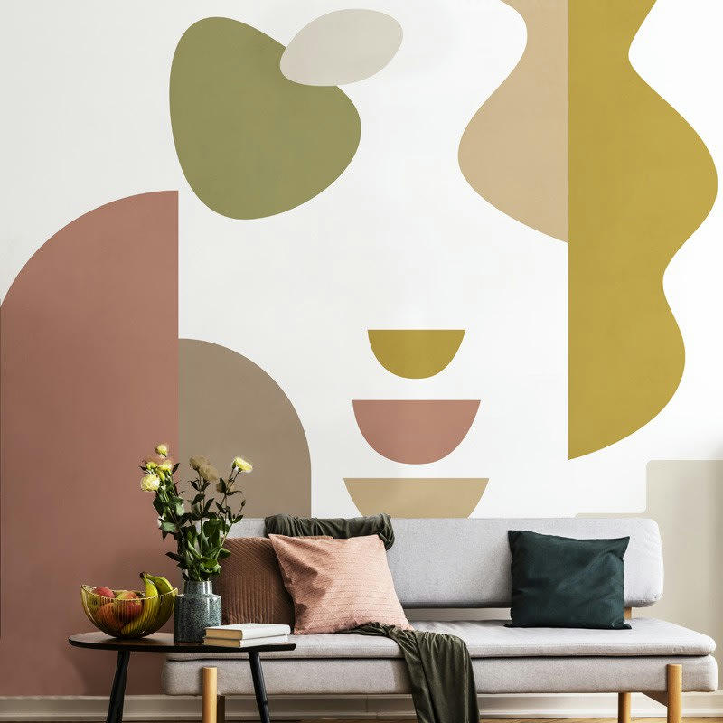 FORMES N°5 - Papier Peint Panoramique L240xH270cm Multicolore Abstrait