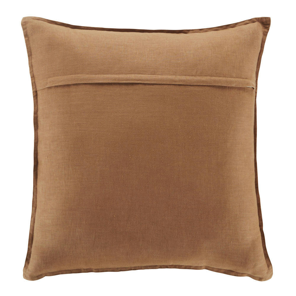 - Coussin en lin lavé moka 45x45