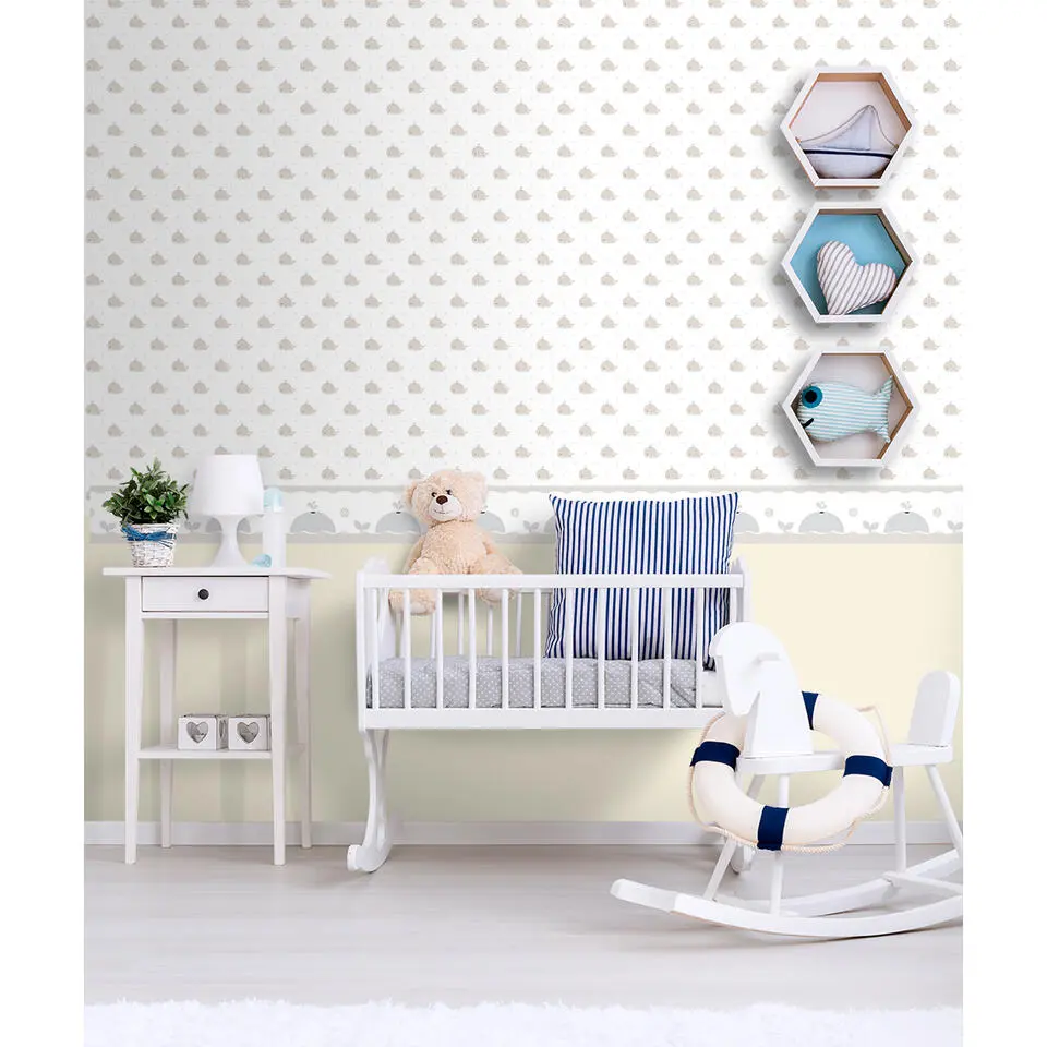 Sanders & Sanders behang linnenstructuur geel - 53 cm x 10 m