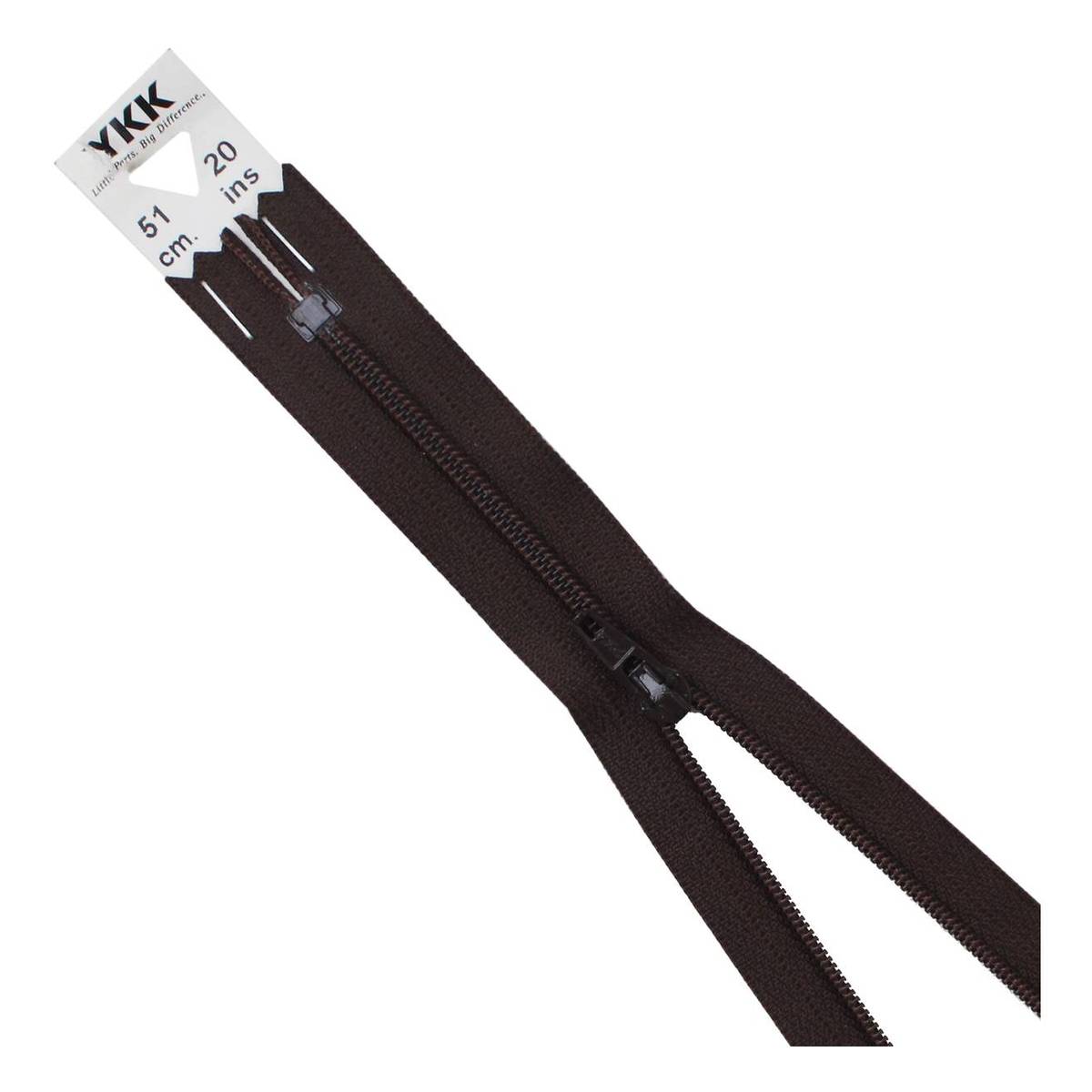 YKK Brown Dress and Skirt Zip 51cm