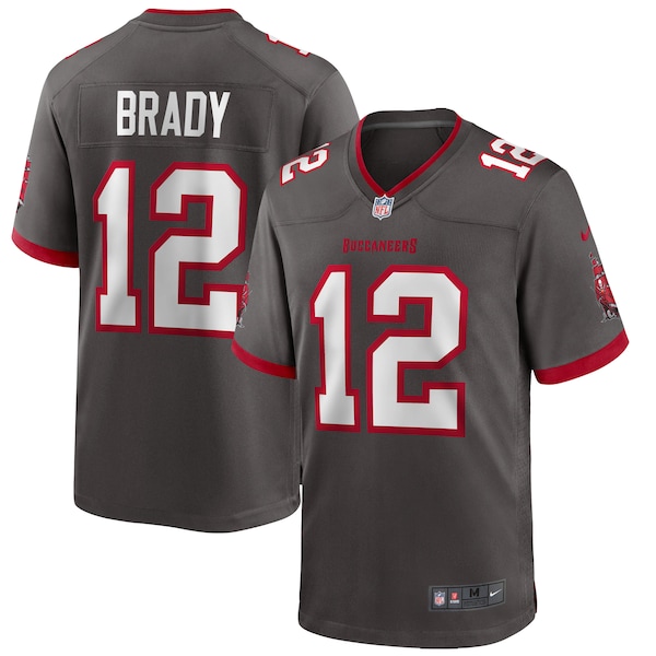 Tom Brady Tampa Bay Buccaneers Nike Alternate Game Jersey - Pewter/Red