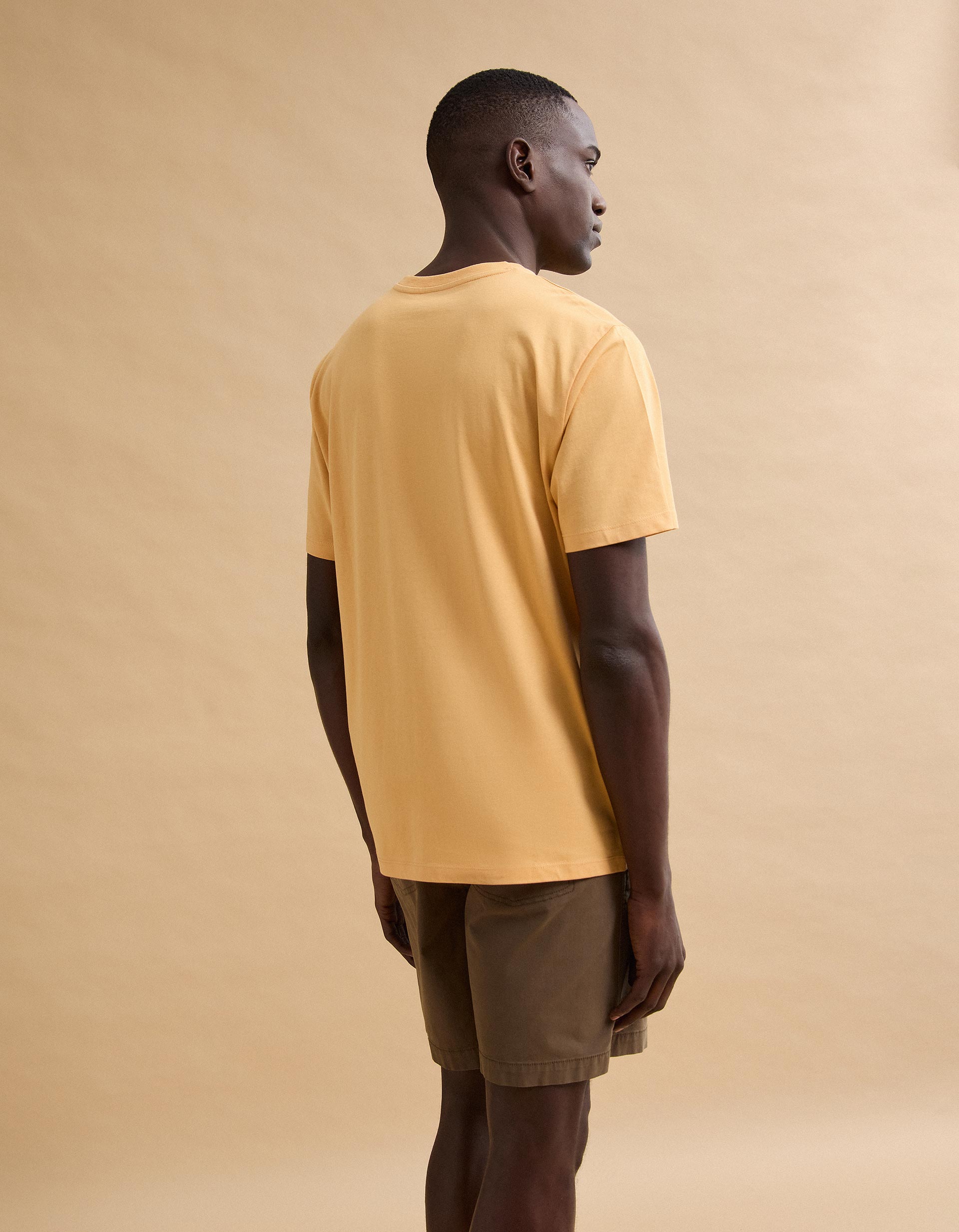T-shirt Jersey Estampada, Homem, Laranja Claro