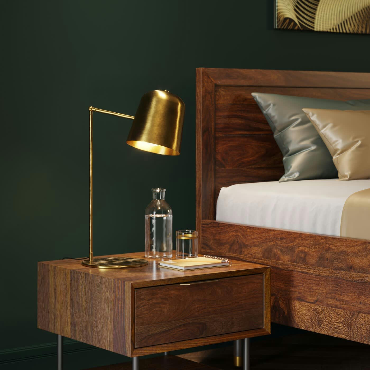 RAVELLO - Table de chevet 1 tiroir en Sheesham massif