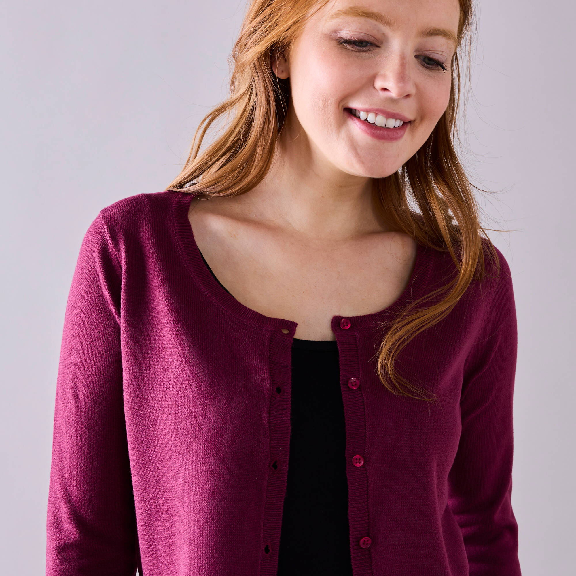 Gilet boléro boutonné, toucher doux