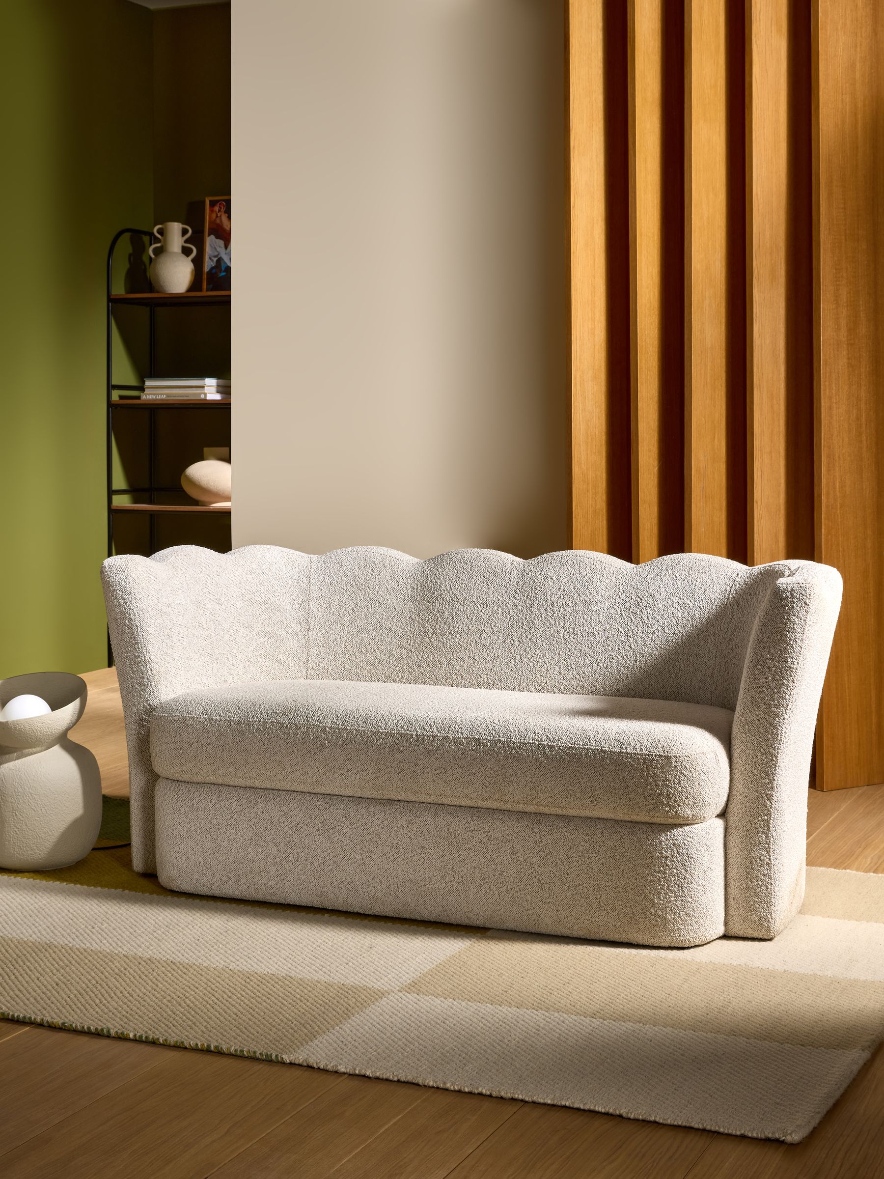 Maya 2 Seater Sofa in Off White Pax Boucle