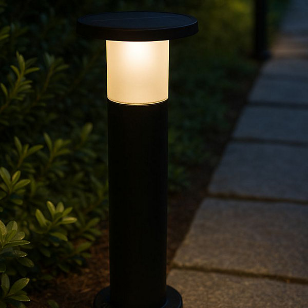 Borne de Jardin Solaire 60cm Noire 3000K/6400K - SILAMP