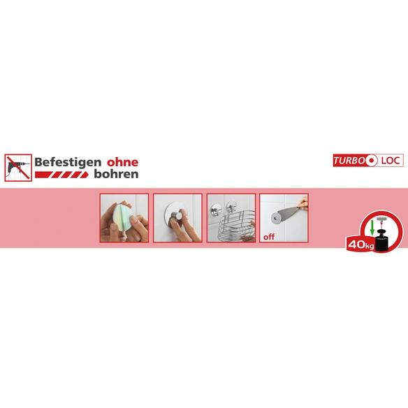 Eckablage »Turbo-Loc®«, Stahl, chromfarben