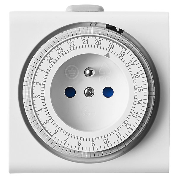Minuterie mécanique à programmation quotidienne compacte intérieure