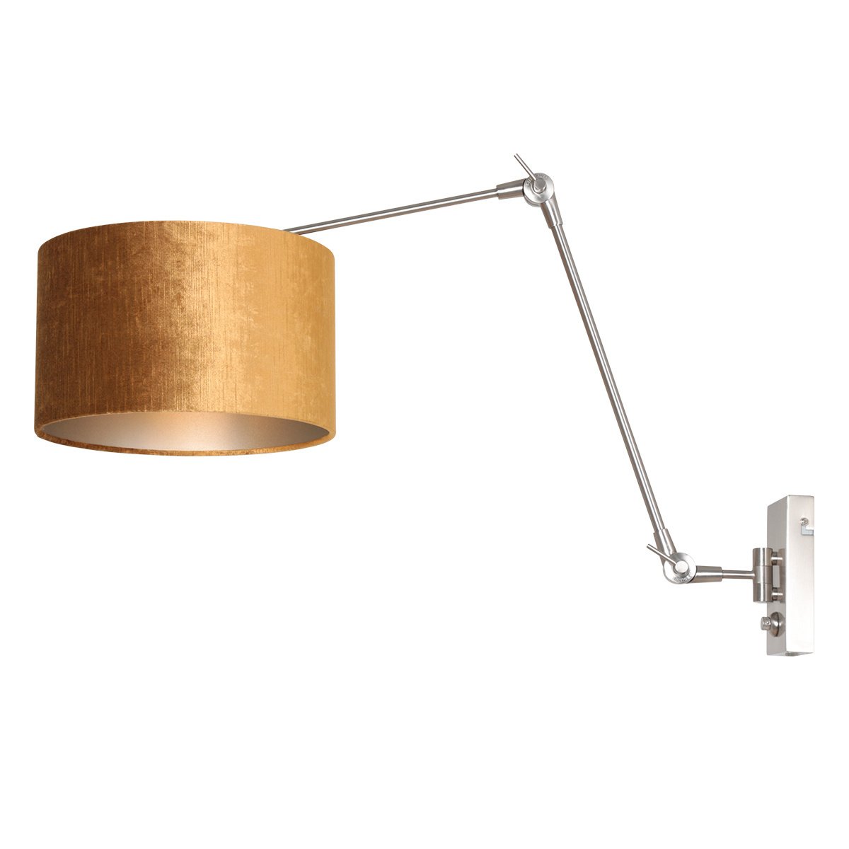 Steinhauer wandlamp prestige - 1 lichts - 90x 50 cm - mat chroom goud