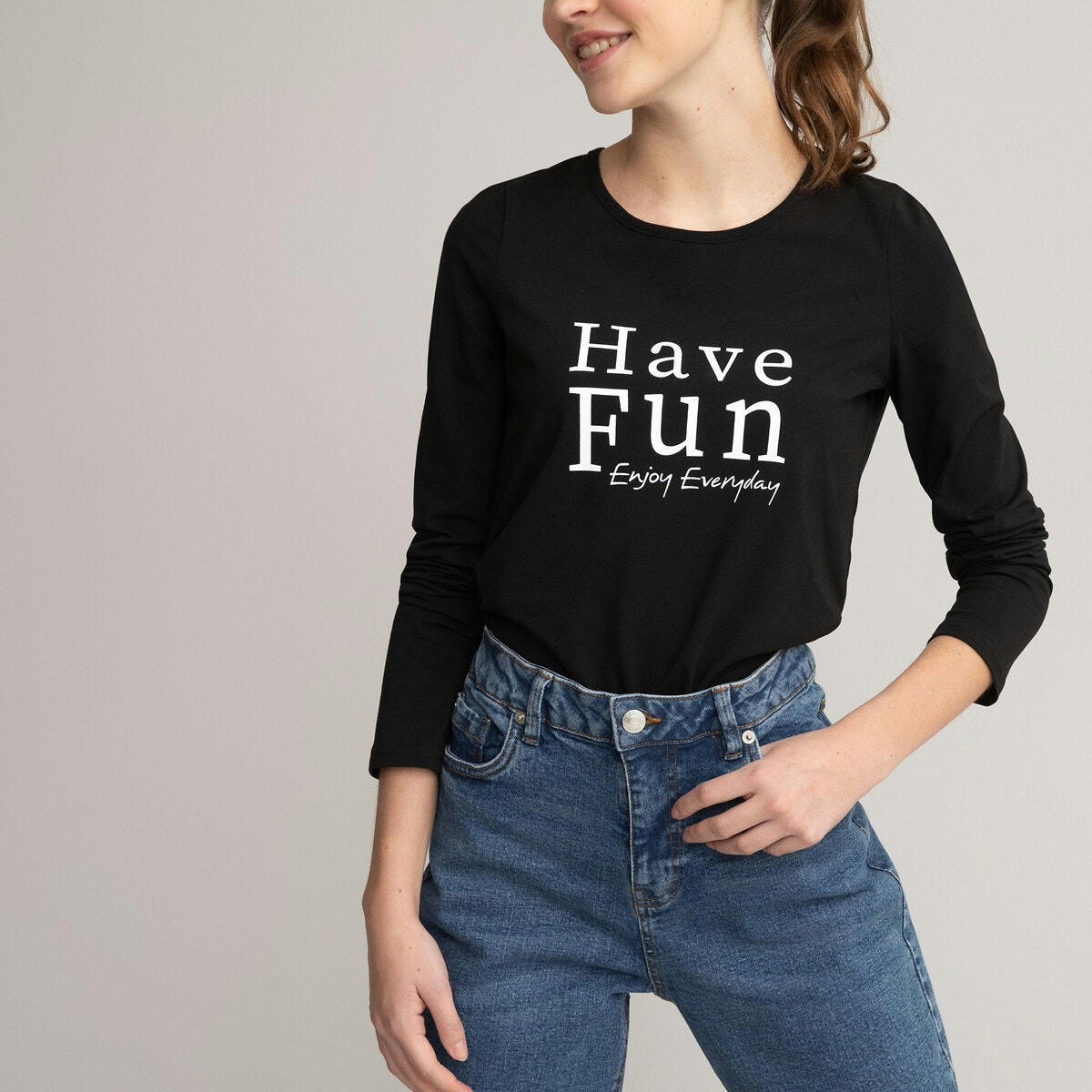 T-shirt long à manches longues imprimé